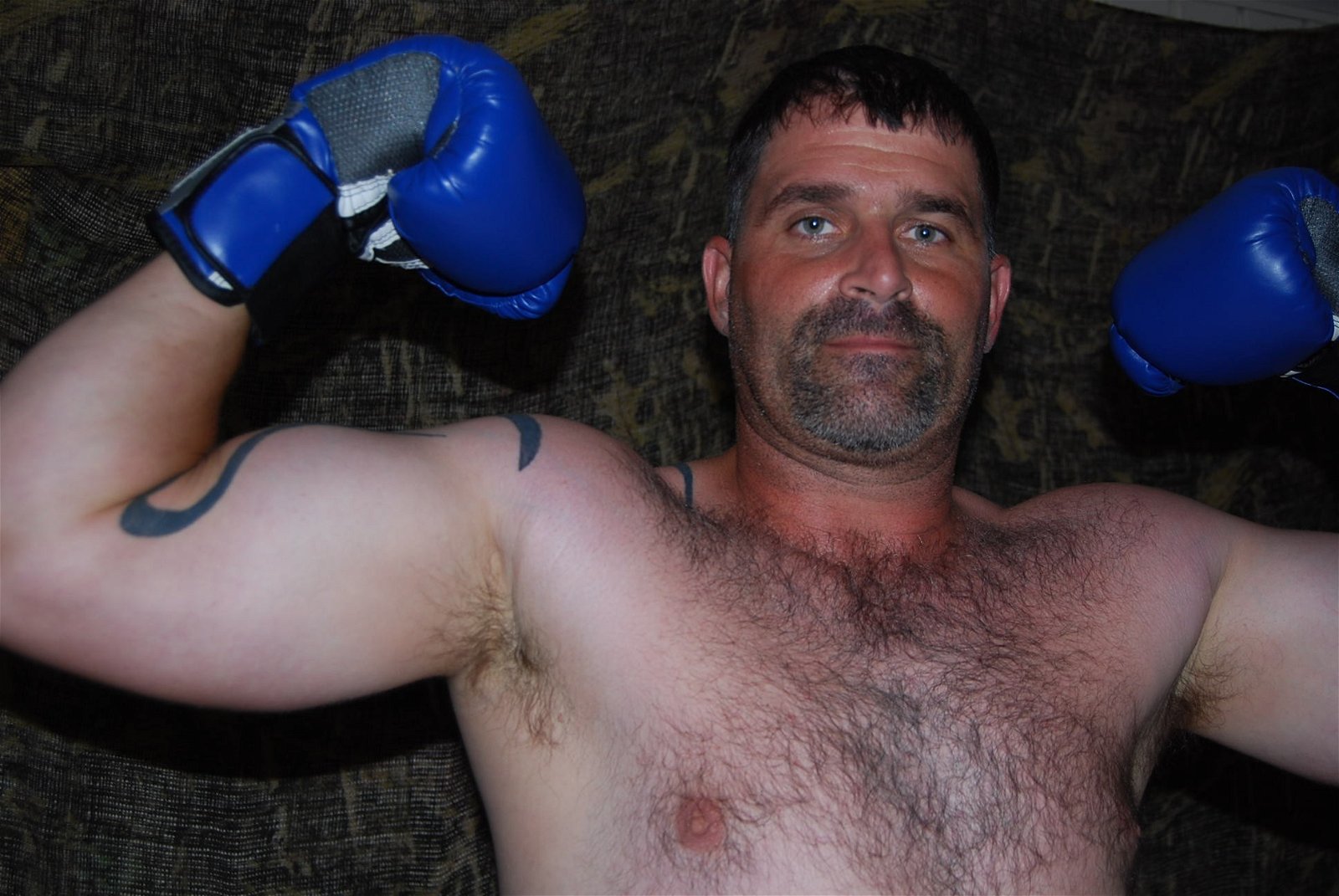 Photo by Hairy Musclebears with the username @hairymusclebears,  September 24, 2019 at 3:26 AM and the text says 'Boxing Goatee Musclebear Man from USAFUR.com galleries #GayDaddy #Instagay #GayChub #GayCub #hairybelly #BearPhotoADay #gaychubby #bearweek365 #bearsofinstagram #moobs #humanpuppy #humanpupplay #gaypupplay #gayexercisepup #gaymuscle #puppypride #gaykink..'