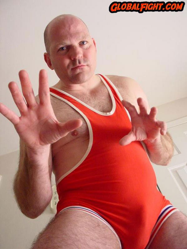 Photo by Hairy Musclebears with the username @hairymusclebears,  March 21, 2020 at 3:42 AM and the text says 'Hardon Gay Wrestling Men from GLOBALFIGHT profiles #hardon #gay #wrestling #men #grandaddy #singlet #bulge #bulging #gearfetish #gay #gayfetish'