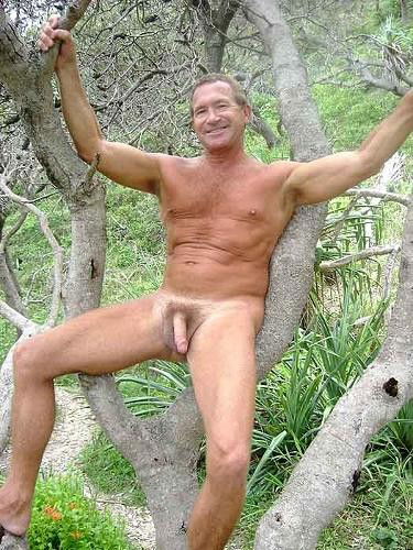 Album by Hairy Musclebears with the username @hairymusclebears,  July 7, 2019 at 2:51 AM and the text says 'Naked Man Gay Hiking Trails from USAFUR.com personals #naked #nude #nudist #naturist #man #men #hiking #trails #dick #cock'