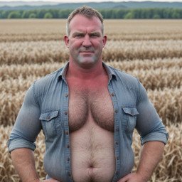 Photo by Hairy Musclebears with the username @hairymusclebears,  May 5, 2024 at 5:02 AM. The post is about the topic Gay and the text says 'Gay Farmer from GLOBALFIGHT com  --  #farmdad #farmlife #farmersofinstagram #dadduty #familyfarm #farmerslife #dadlife #farmlove #agriculture #countryliving'