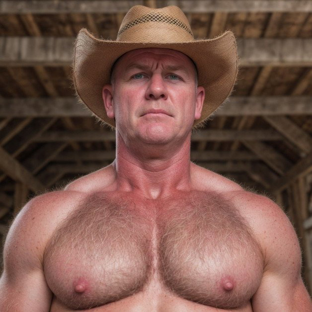 Photo by Hairy Musclebears with the username @hairymusclebears,  May 3, 2024 at 4:31 PM. The post is about the topic Gay Cowboys & Farmers and the text says 'cowboy Dad from GLOBALFIGHT com  --  #cowboylife #westernstyle #cowboyhat #cowboyboots #wildwest #cowboylove #cowboyup #cowgirl #rodeolife'