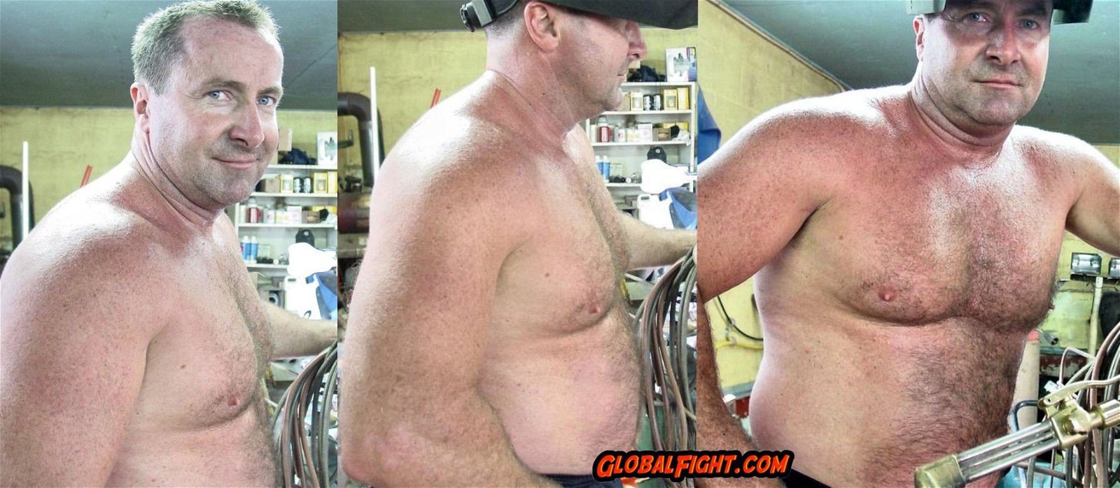 Photo by Hairy Musclebears with the username @hairymusclebears,  February 11, 2023 at 2:43 PM. The post is about the topic Carolina Jim Musclebear and the text says 'Nude Mechanic VIEW THE VIDEO on his page at GLOBALFIGHT com  --  #gaydaddys #gaydare #HairyChested #hairyhunk #hairytrail #hairymale #HairyNSFW #nsfwtwt #dads #daddynsfw #masculinity #MachoAlfa #machosgay #AlphaBoys #gay #gaybear'
