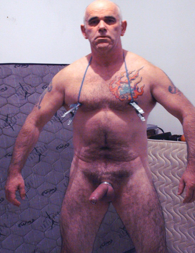 Photo by Hairy Musclebears with the username @hairymusclebears,  October 6, 2019 at 11:50 PM. The post is about the topic GayTumblr and the text says 'Gay Daddy Nipple Clamps from USAFUR.com personals #gayhairy #hairymen #hairychest #hair #sir #pappa #pop #papi #grandpa #grandfather #nippleclamps #gayfetish'
