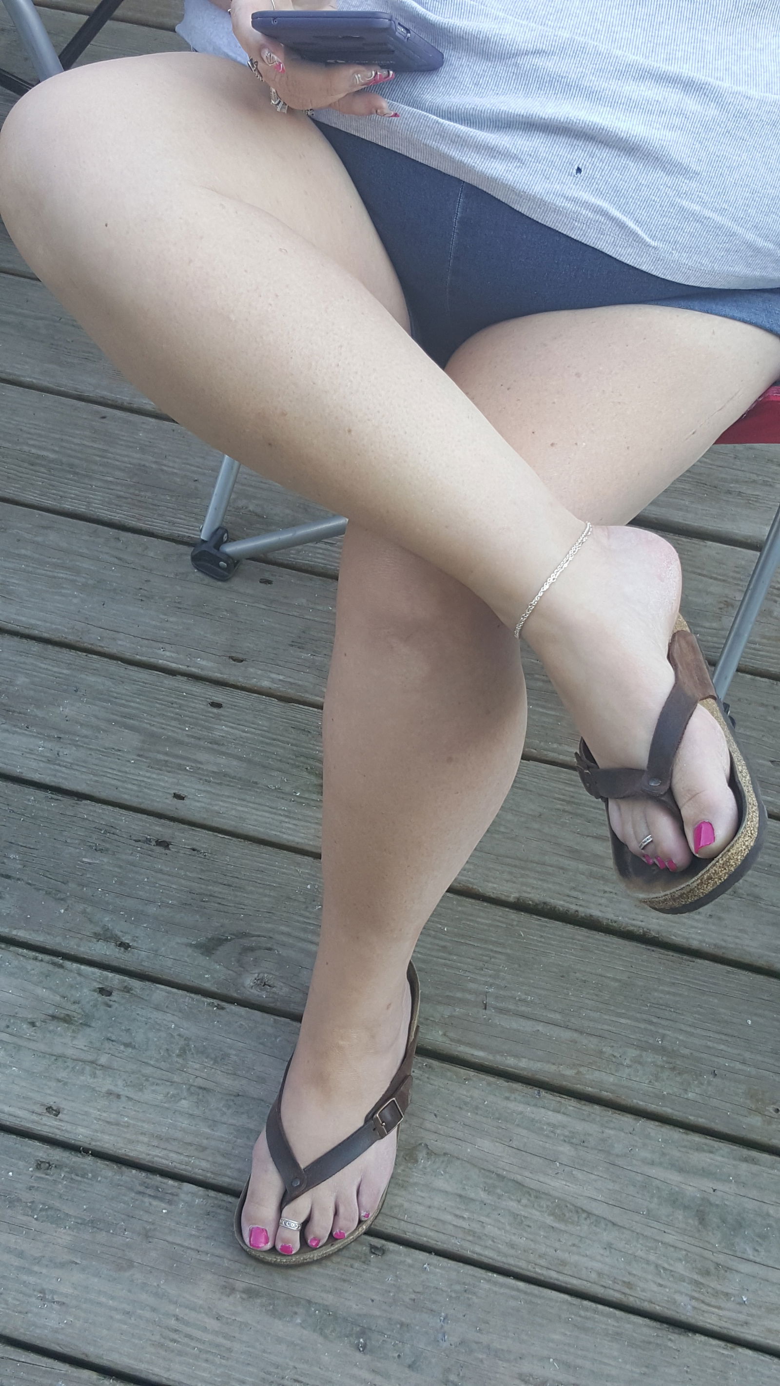 Photo by Dawn42D with the username @Dawn42D,  August 19, 2017 at 2:41 PM and the text says 'The sexy legs and anklet of a smoking hotwife! #smoking  #sexy  #legs  #hotwife  #anklet  #hotwife  #anklet  #married  #but  #available  #slut  #wife  #slut  #shared  #wife  #milf  #sexy  #milf  #sexy  #WVHotBBW  #Dawn42D'
