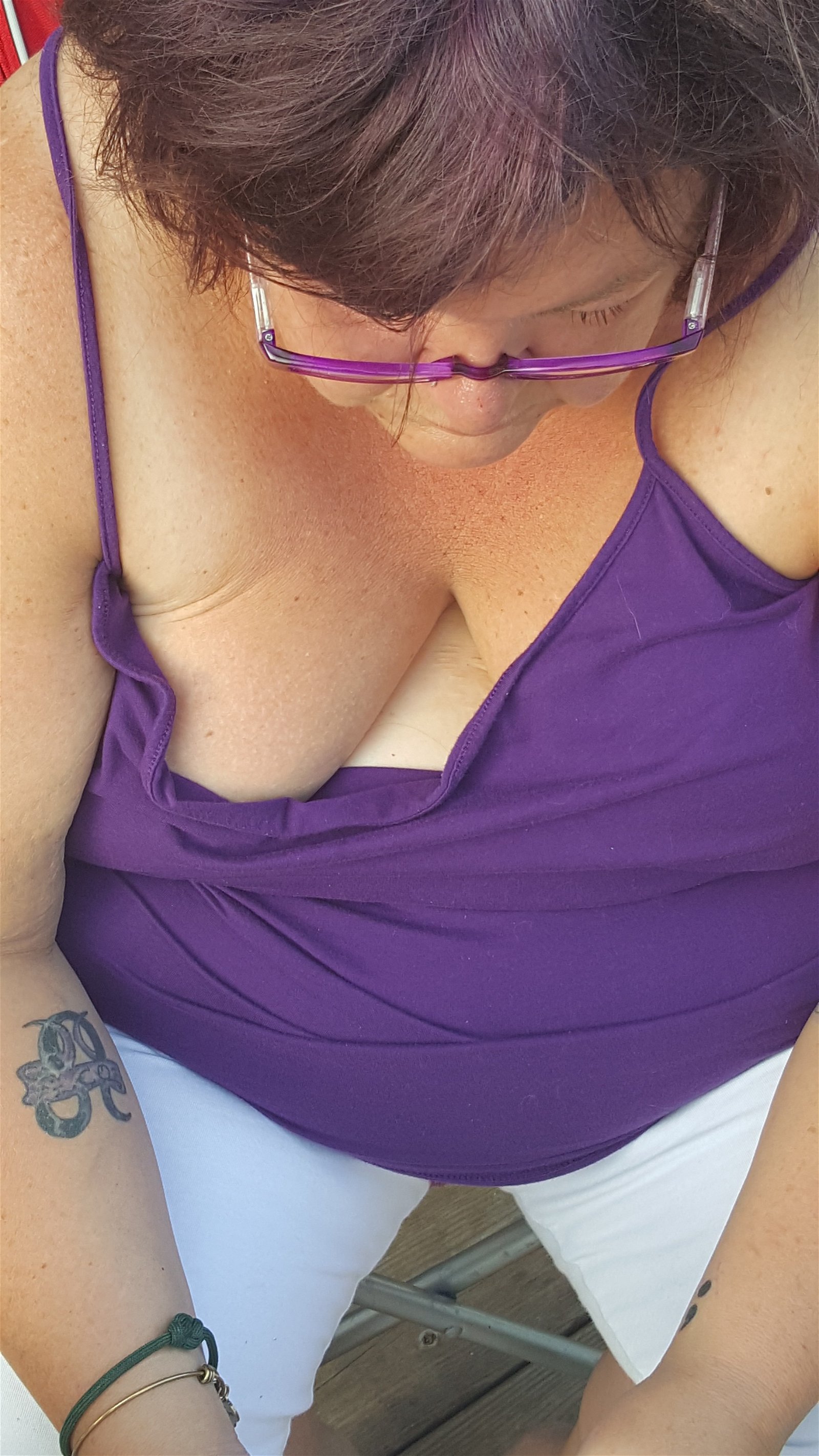 Photo by Dawn42D with the username @Dawn42D,  July 27, 2017 at 11:00 AM and the text says 'It looks like she&rsquo;s almost falling out of that tank top. Sexy wife&rsquo;s big tits #wife  #bbw  #wife  #bbw  #tits  #big  #hangers  #big  #beautiful  #woman  #big  #naturals  #sexy  #wife  #sexy  #bbw  #smoking  #smoking  #wife  #smoking  #fetish..'