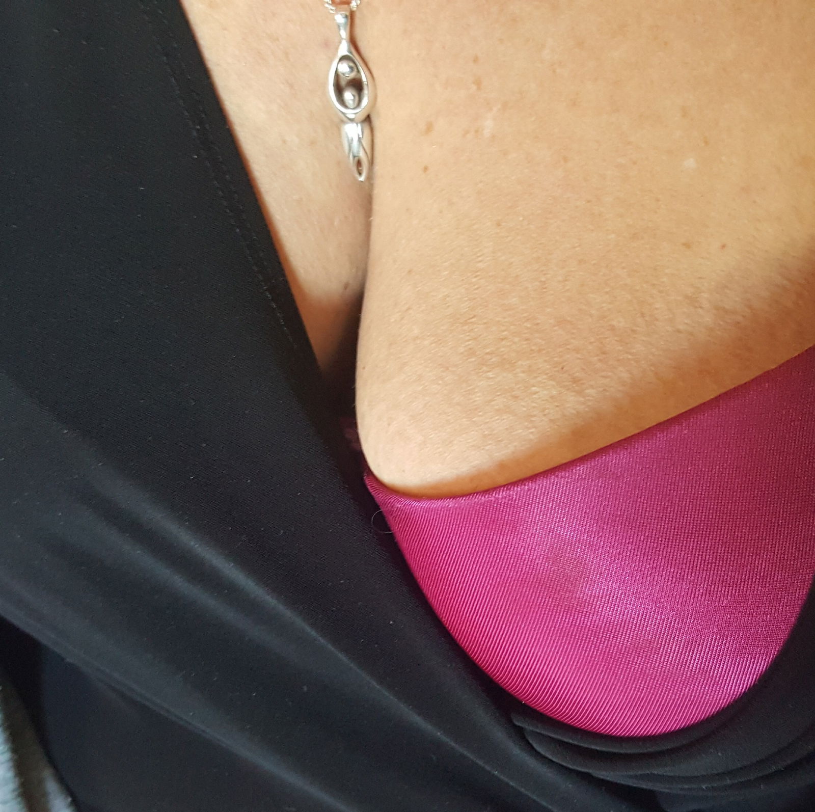 Photo by Dawn42D with the username @Dawn42D,  December 11, 2017 at 8:08 PM and the text says 'I know why hubby loves my tunic blouse…my business keeps popping out!
The boys and girls in the office are getting a show today ;) #wardrobe  #malfunction  #tits  #big  #tits  #naughty  #wife  #naughty  #at  #work  #hotwife  #slutwife  #slut  #wife  #bbw ..'