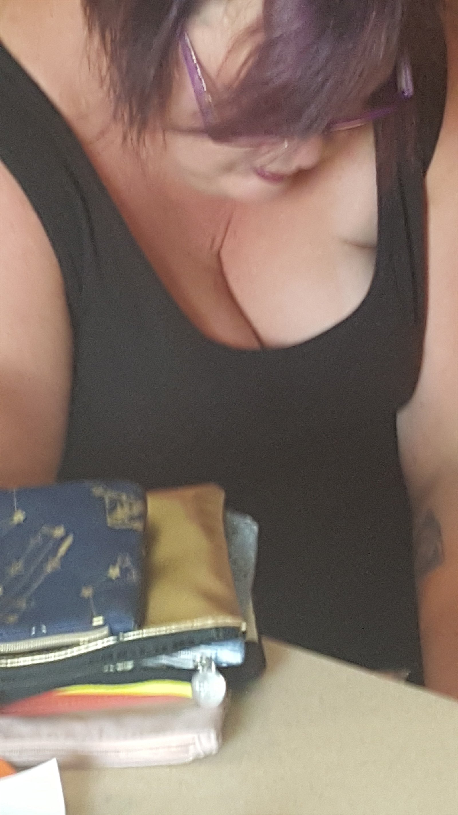 Photo by Dawn42D with the username @Dawn42D,  July 27, 2017 at 3:58 PM and the text says 'So sexy dressed for work #wife  #bbw  #wife  #sexy  #wife  #big  #naturals  #big  #tits  #cleavage  #dressed  #hot  #for  #work  #downblouse  #unaware  #wife  #WVHotBBW  #wvhb  #Dawn42D'