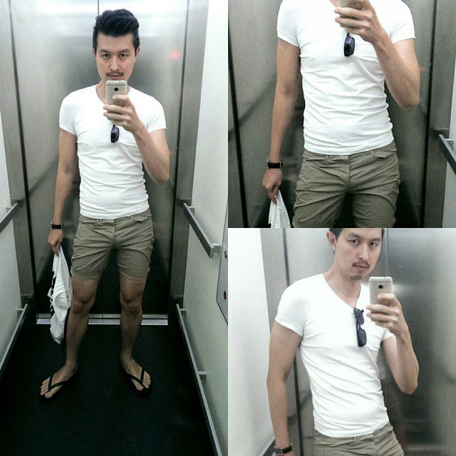 Photo by hartorsten with the username @hartorsten,  September 12, 2015 at 4:39 PM and the text says 'Lift selfie when it was still summer&hellip; #gayguy #gayvpl #streetcrush #maleselfie #malemodel http://ift.tt/1O7uJG7 #haraldtorsten  #Instagram'