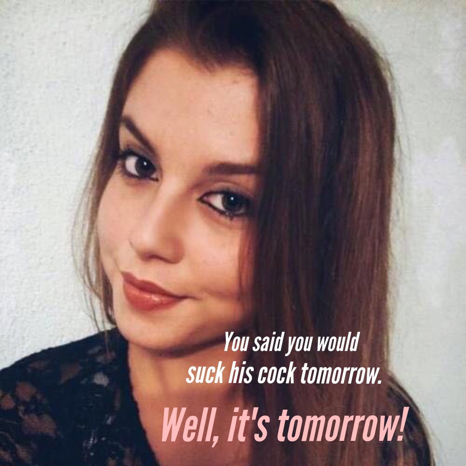 Photo by BicuriousYellow with the username @BicuriousYellow,  March 13, 2018 at 5:56 AM and the text says 'You said you would suck his cock tomorrow. 
Well, it’s tomorrow! #bi  #curious  #forced  #bi  #biseuxal  #bi  #stag  #bi  #stag  #training  #stag  #and  #vixen  #bi  #captions  #porn  #caption  #sex  #caption  #cuckold  #captions'