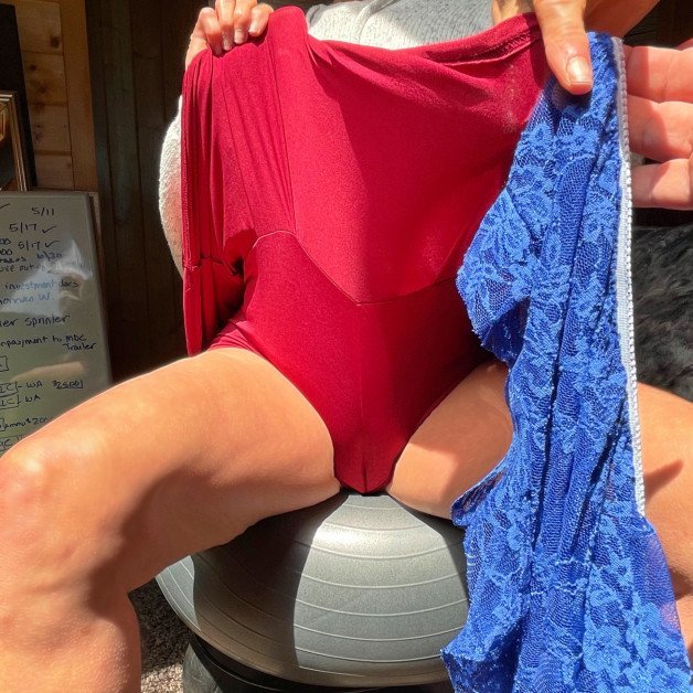 Photo by Miss CamelaT with the username @FreeYourToe, who is a verified user,  May 27, 2021 at 8:55 PM. The post is about the topic Cameltoe and the text says '"Babe, I love your camel toe today. Let's see how these new blue panties look on you.", Hubby. Enjoy - Miss CamelaT😘'