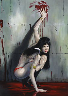 Photo by Firepower with the username @hungrygirls,  August 3, 2016 at 11:47 AM and the text says 'Vampirella 13 by ED-LLOYD  #vampirella  #blood'