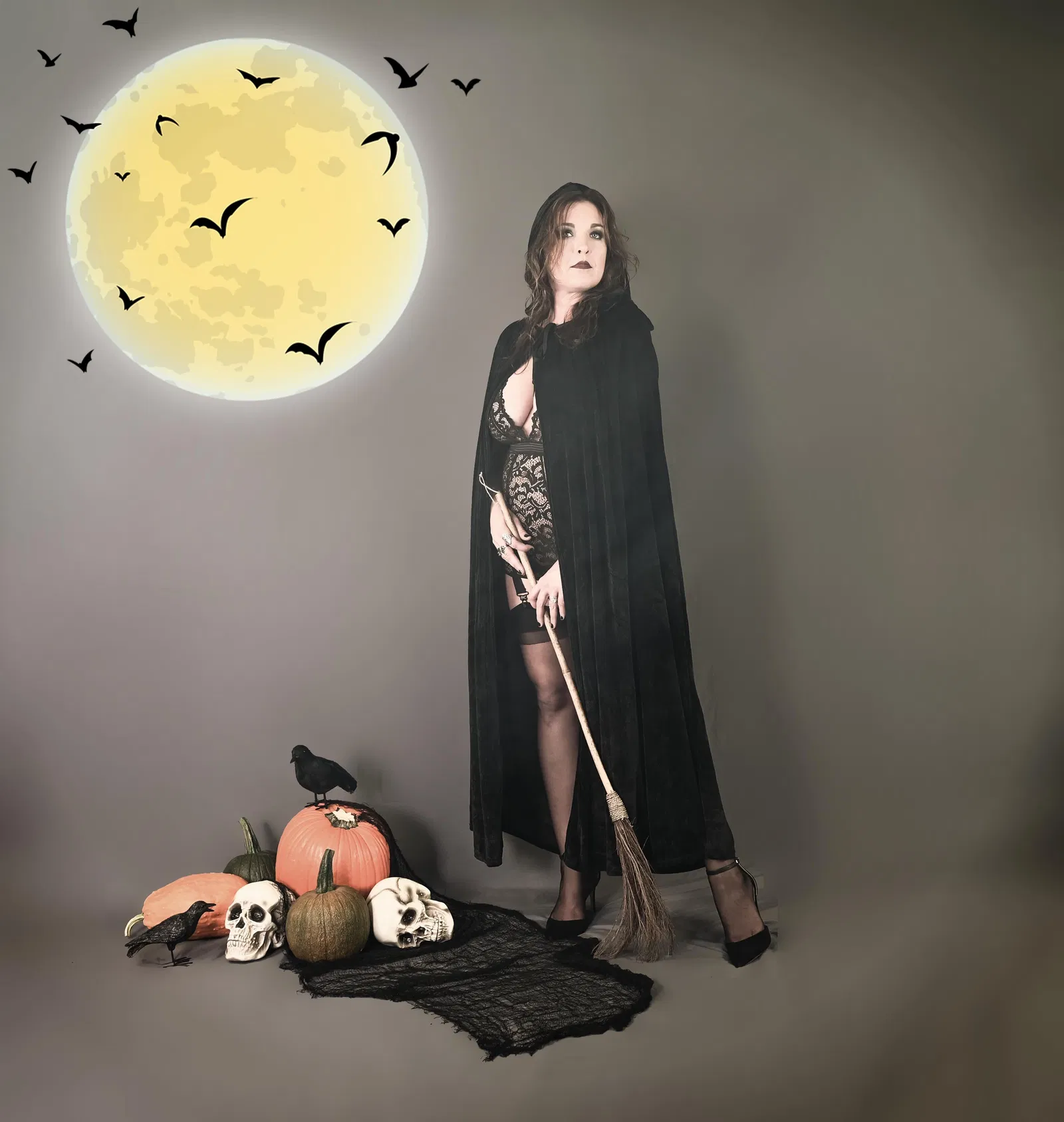 Photo by Denise La Fleur with the username @deniselafleur, who is a star user,  October 13, 2023 at 5:32 PM. The post is about the topic Halloween naughty and the text says 'Happy Friday, The 13th!!! 💀'