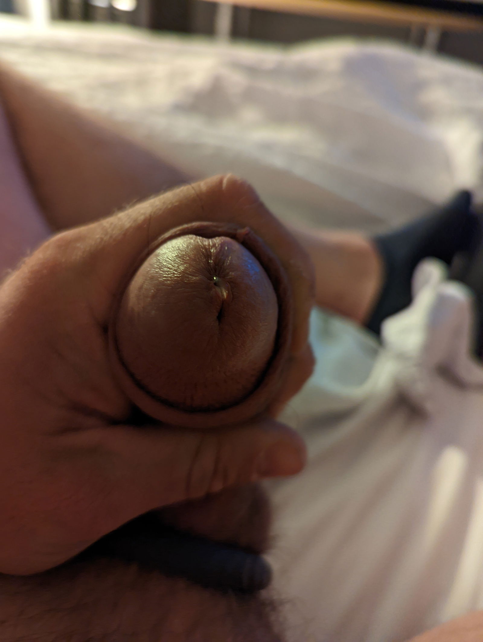 Photo by Micah87 with the username @Micah87,  April 29, 2022 at 3:55 AM. The post is about the topic Precum drip and the text says 'bored and horny'