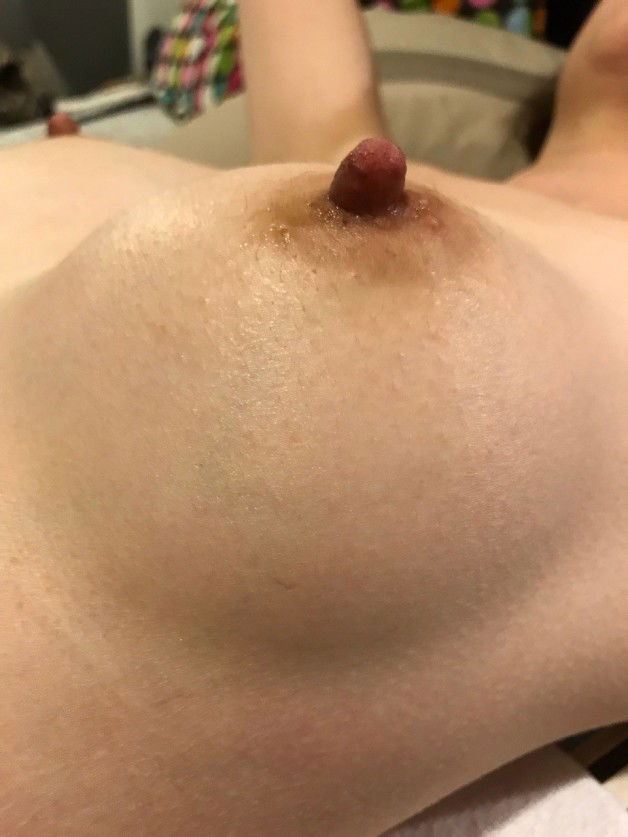 Photo by Ee12345 with the username @Ee12345, who is a verified user,  March 5, 2019 at 7:17 PM. The post is about the topic Amateurs and the text says 'First post, feel free to comment and share. Perfect round tits with hard nipple. #wife #asian #roundtits #hardnipples #faketits'