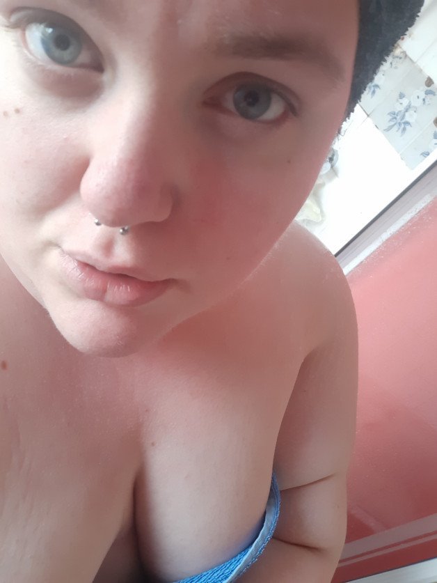 Photo by Sky with the username @Askylark,  March 11, 2024 at 5:23 PM and the text says 'After shower selfie, anyone want to make me dirty again? #Slut #BreedMe #CumSlut'