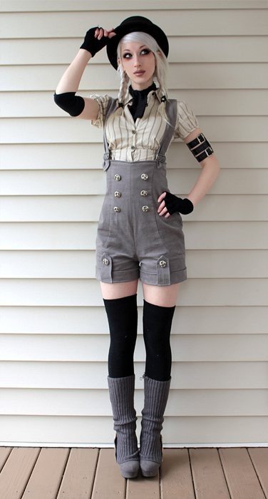 Photo by Sable with the username @SablexXx, who is a verified user,  August 18, 2011 at 5:12 AM and the text says '#steampunk  #couture  #kato  #Kate  #Lambert  #playsuit  #fashion  #steampunk'