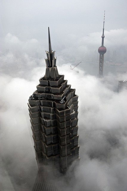 Photo by Sable with the username @SablexXx, who is a verified user,  August 23, 2011 at 2:57 AM and the text says 'jin mao tower and shanghai tv tower by Gaellery #jin  #mao  #tower  #tv  #tower  #shanghai  #china'