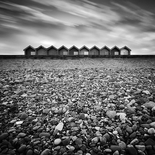 Watch the Photo by Sable with the username @SablexXx, who is a verified user, posted on June 5, 2011 and the text says 'Beach Huts II by Jeff Vyse #Black  #and  #White  #Landscape  #Beach  #Huts'