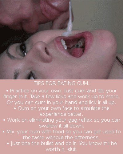 Getting over the mental block to eating your own cum