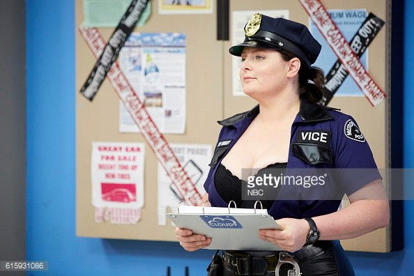 Photo by badcat1970 with the username @badcat1970,  October 26, 2016 at 6:42 PM and the text says 'Got me a big ol crush on the gorgeous, blue-eyed, funny, curvy Canadian Lauren Ash. She’s like the best of Meg White, Sophie Dee and Melissa McCarthy all in one. Happy Halloween, Dina.  #lauren  #ash'