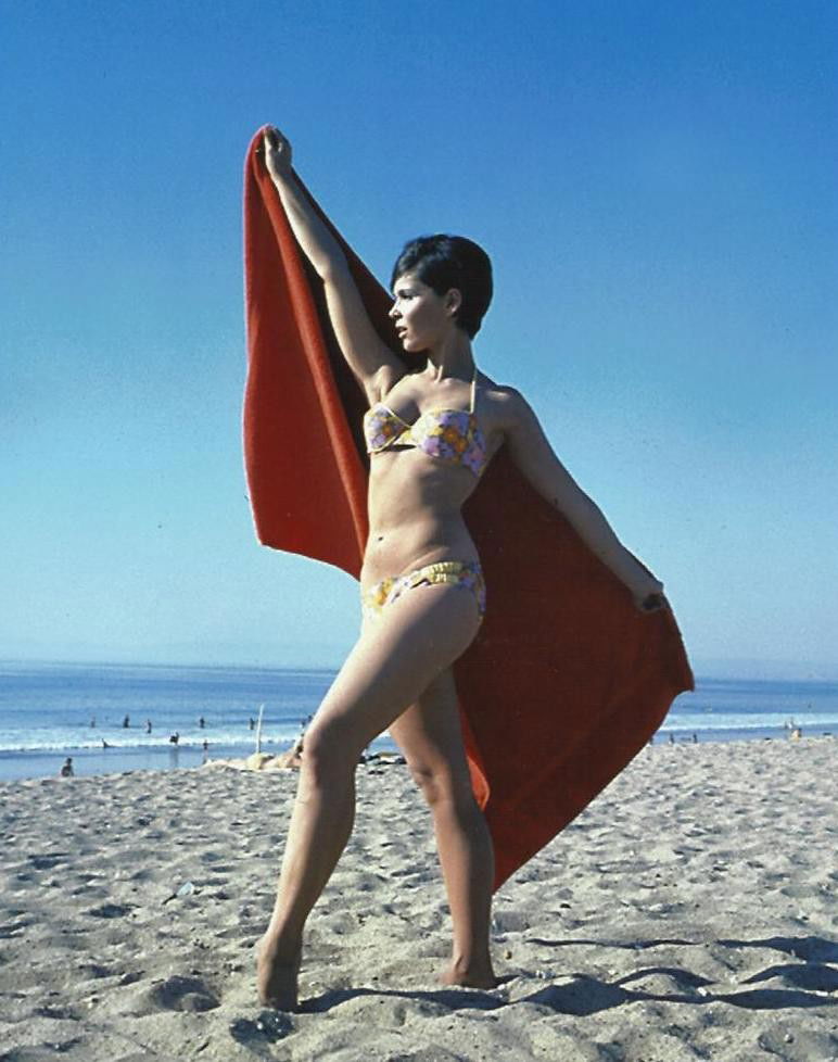 Photo by badcat1970 with the username @badcat1970,  September 22, 2015 at 5:15 AM and the text says 'greggorysshocktheater:

Yvonne Craig at the beach


Wow!  All so wonderful!  Goodnight, sweet princess. #yvonne  #craig'