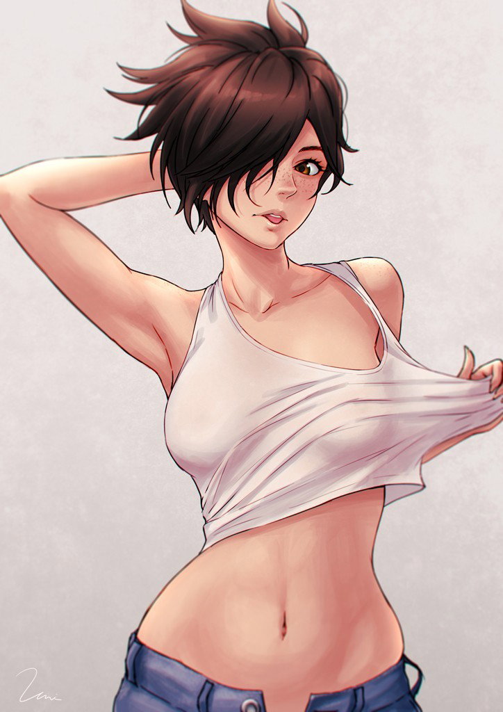 Watch the Photo by KonkeyDong80 with the username @KonkeyDong80, posted on April 1, 2017 and the text says 'sam-terrafirma:See throgh tracer #overwatch  #art  #tracer  #video  #game  #gamer  #gaming  #hot  #sexy  #wet  #shirt  #bo  #br  #tits'