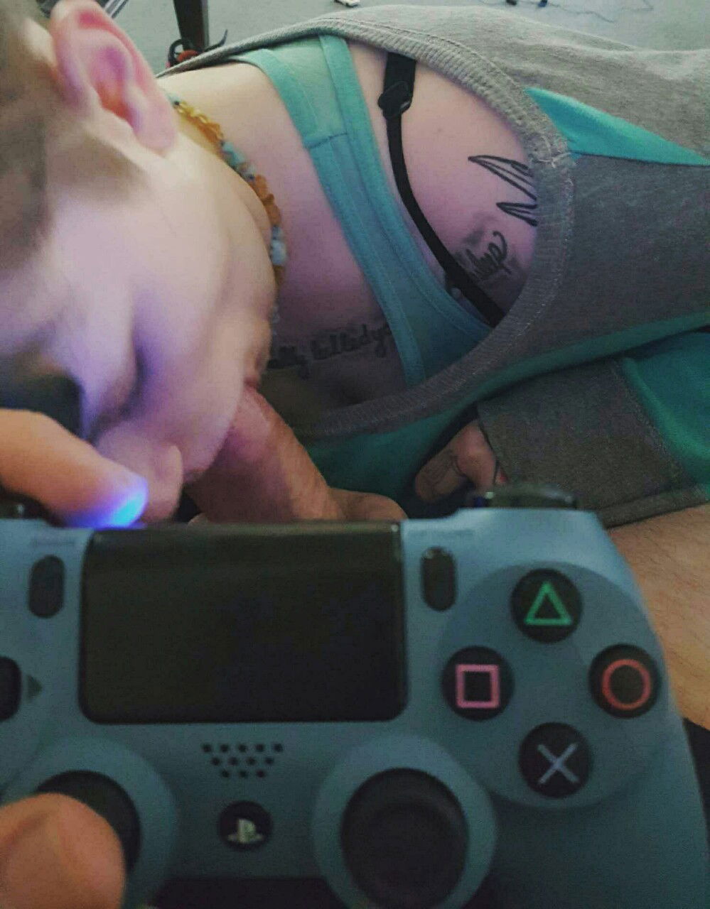 Photo by KonkeyDong80 with the username @KonkeyDong80,  June 9, 2016 at 1:01 AM and the text says 'thugxkitten:

Babygirl duties
 #girl  #woman  #hot  #sexy  #blowjob  #oral  #suck  #playstation  #4  #video  #game  #gamer  #gaming  #sony  #playstation  #penis  #dick  #cock'