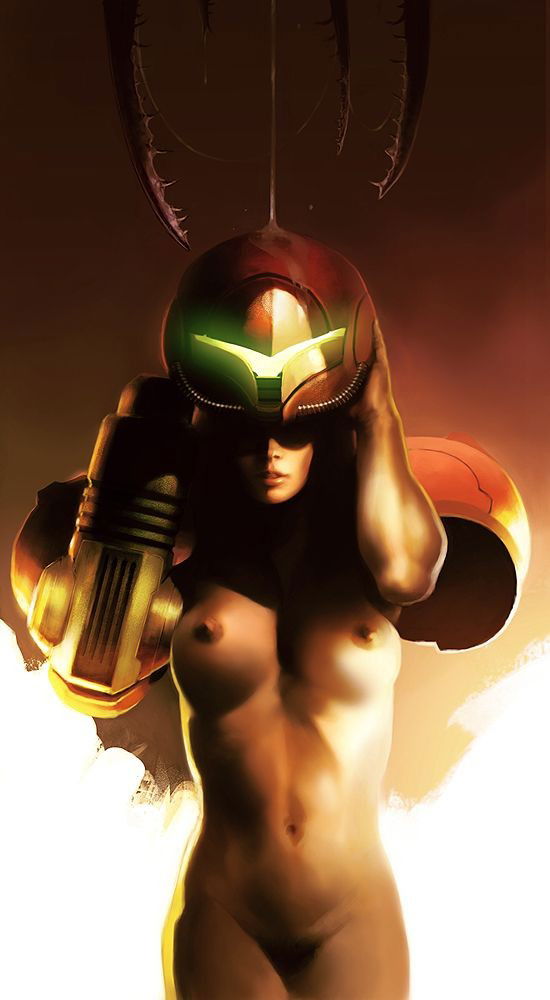 Photo by KonkeyDong80 with the username @KonkeyDong80,  February 14, 2017 at 3:26 AM and the text says '#art  #video  #game  #gamer  #gaming  #metroid  #nintendo  #samus  #aran  #strip  #armor  #hot  #sexy  #girl  #woman  #bounty  #hunter  #boobs  #breasts  #tits'