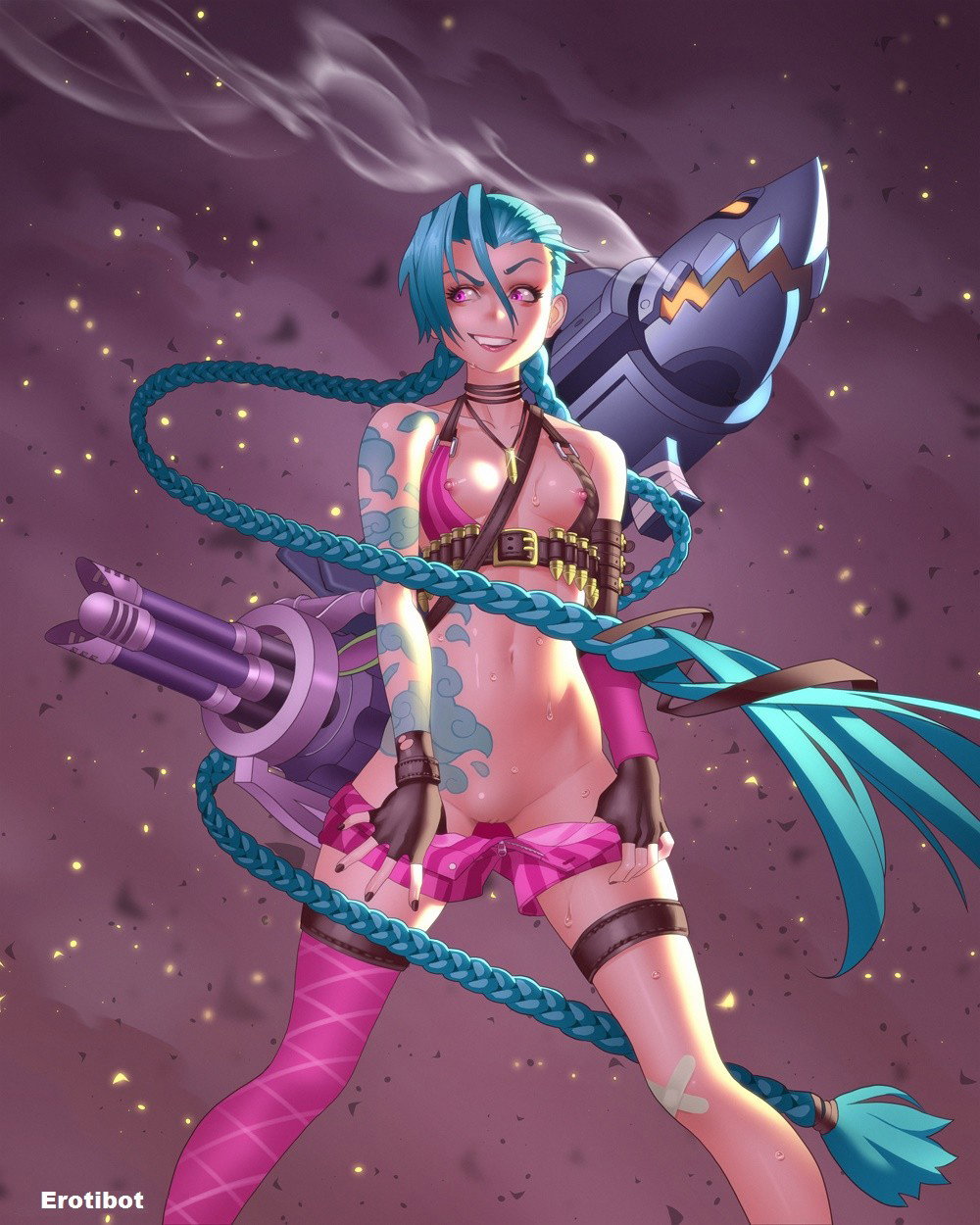 Photo by KonkeyDong80 with the username @KonkeyDong80,  August 23, 2016 at 1:09 AM and the text says 'otakusexart:

“Loose Cannon” by Erotibot
You can tip the artist here
 #jinx  #art  #video  #game  #gamer  #gaming  #league  #of  #legends  #loose  #cannon  #erotibot  #hot  #sexy  #boobs  #breasts  #tits  #tattoo  #pussy  #vagina  #vulva'