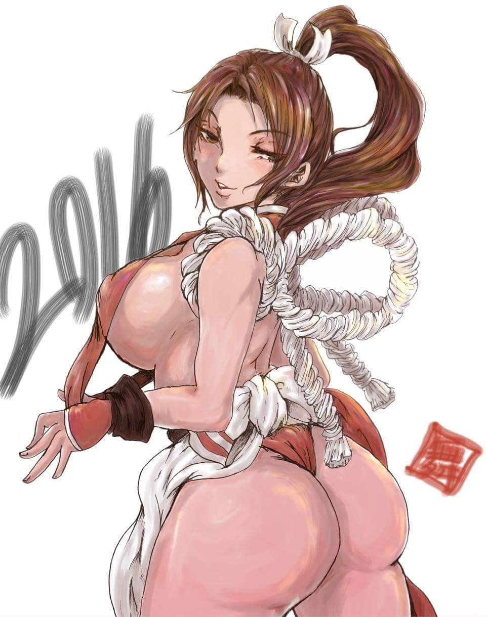 Photo by KonkeyDong80 with the username @KonkeyDong80,  June 2, 2016 at 2:17 AM and the text says '#art  #girl  #woman  #fighter  #video  #game  #gamer  #gaming  #bum  #butt  #ass  #hot  #sexy  #king  #of  #fighters  #mai  #shiranui'