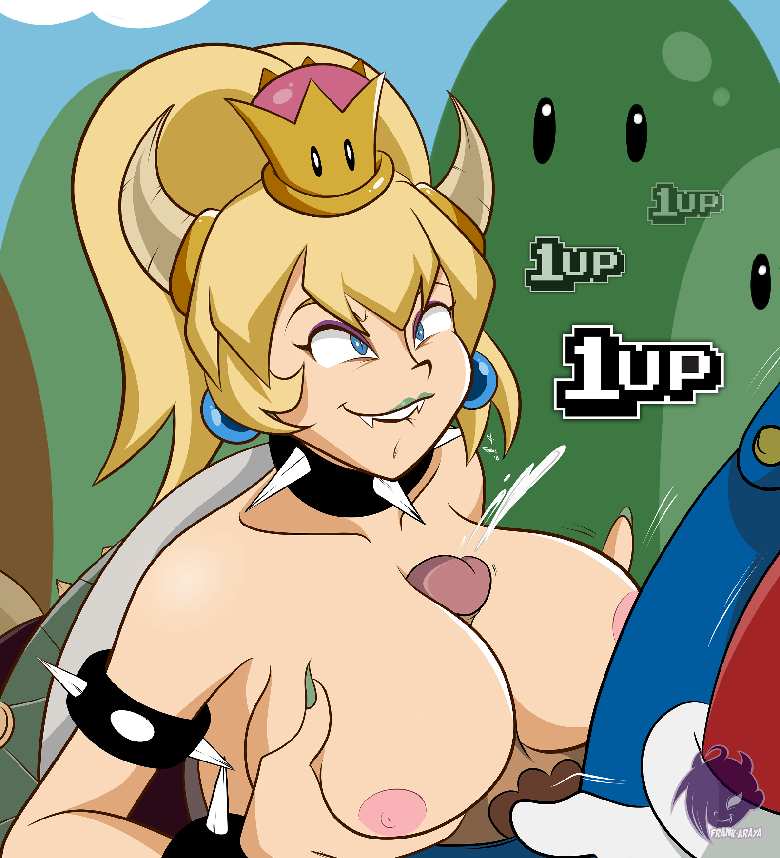 Photo by KonkeyDong80 with the username @KonkeyDong80,  October 9, 2018 at 1:51 AM and the text says 'arayansfw:

“What’s wrong man? 
Never had your pipe drained by a Princess before?”   
Was so fun to do this. Hope you like it.  


 #bowsette  #nintendo  #hentai  #tit  #fuck  #porn  #gamer  #super  #mario  #bros'