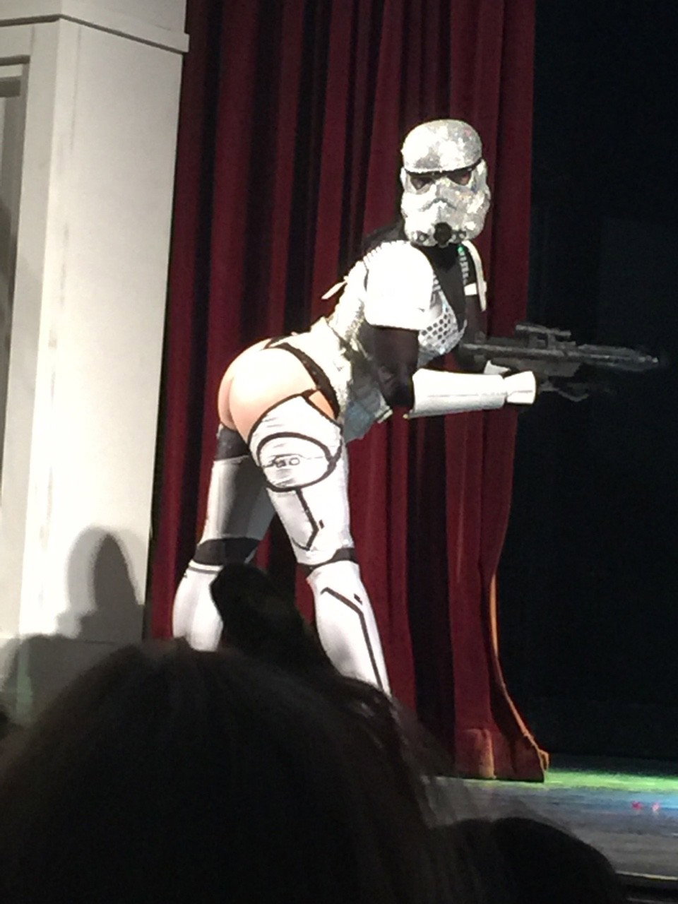 Photo by KonkeyDong80 with the username @KonkeyDong80,  June 6, 2016 at 12:09 AM and the text says 'tiny-bandaid:

Storm trooper
 #girl  #woman  #storm  #trooper  #ass  #bum  #butt  #hot  #sexy  #gif  #animated  #dance  #nerdgirl  #burlesque  #star  #wars'