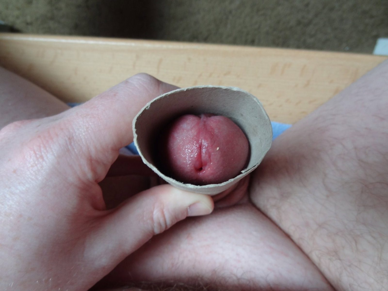 Photo by littlewithlittle with the username @littlewithlittle,  July 26, 2014 at 5:40 PM and the text says 'Oldie; Doesn&rsquo;t matter whether I am hard or not, beaten by a toilet roll.. #Toilet  #roll  #test  #small  #penis  #tiny  #penis  #small  #cock  #humiliation'