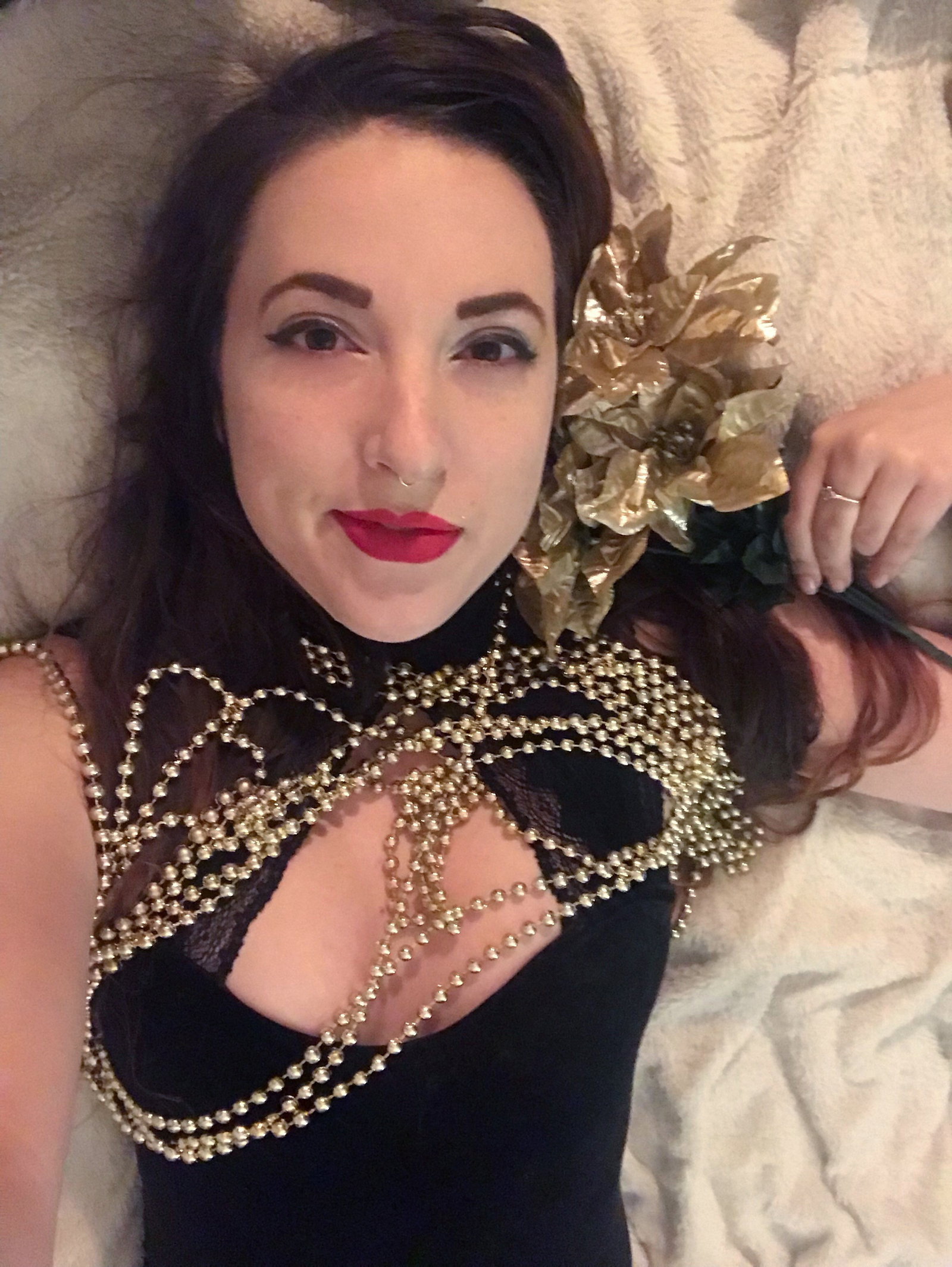 Photo by HomeGrownVideo with the username @HomeGrownVideo, who is a brand user,  December 20, 2019 at 12:50 AM and the text says 'www.homegrownvideo.com for all the beautiful, spirited girls this holiday season :) #christmas #holidays #holidaygirls #nakedgirls #christmasspirit #brunette #sexygirl'
