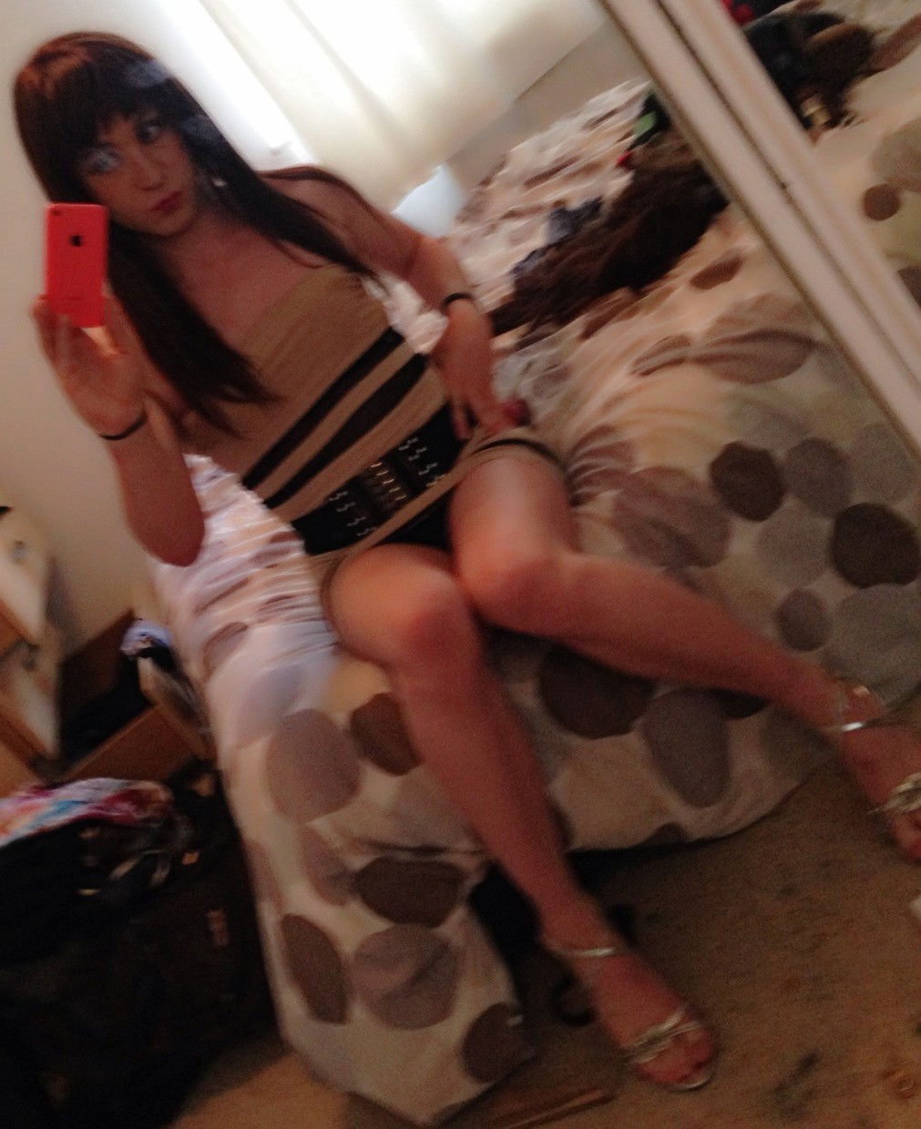 Photo by Nicolebunnyme with the username @Nicolebunnyme,  July 3, 2014 at 12:17 AM and the text says 'Luv my legs. Nicolebunnyme #trap  #nicolebunnyme  #tgirl'