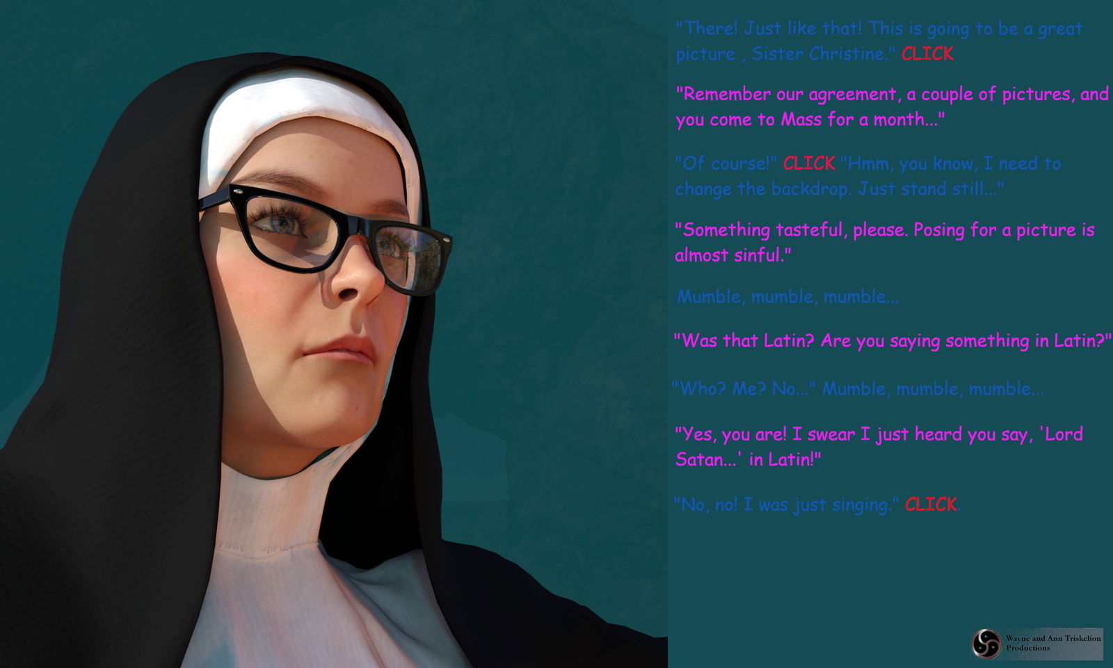 Album by waynetriskelion with the username @waynetriskelion,  April 4, 2019 at 9:00 PM. The post is about the topic 3D Erotica and the text says '#bimbo #nun #3d #daz3D'