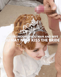 Photo by Capmob with the username @Capmob,  October 12, 2023 at 12:58 PM. The post is about the topic Cuckold Captions and the text says 'Blessing your bride'