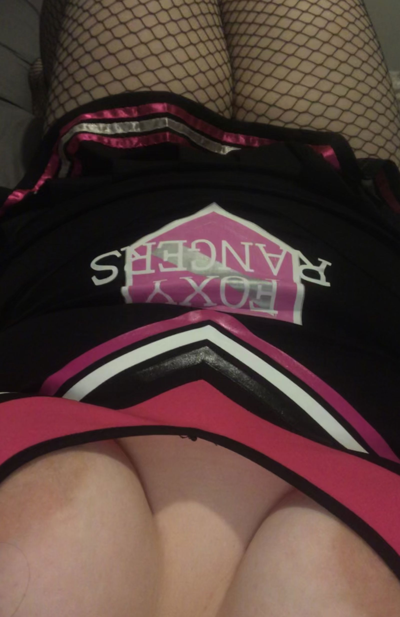 Album by wetbabygrrrl with the username @wetbabygrrrl, who is a verified user,  April 4, 2019 at 6:47 PM. The post is about the topic Amateurs and the text says 'Little cheer leader uniform I’ve not worn in a while, need someone to play with in it, as much fun is it is to dress cute it’s more fun to dress cute for someone 🙈🙊😍 do you think I’m cute?'