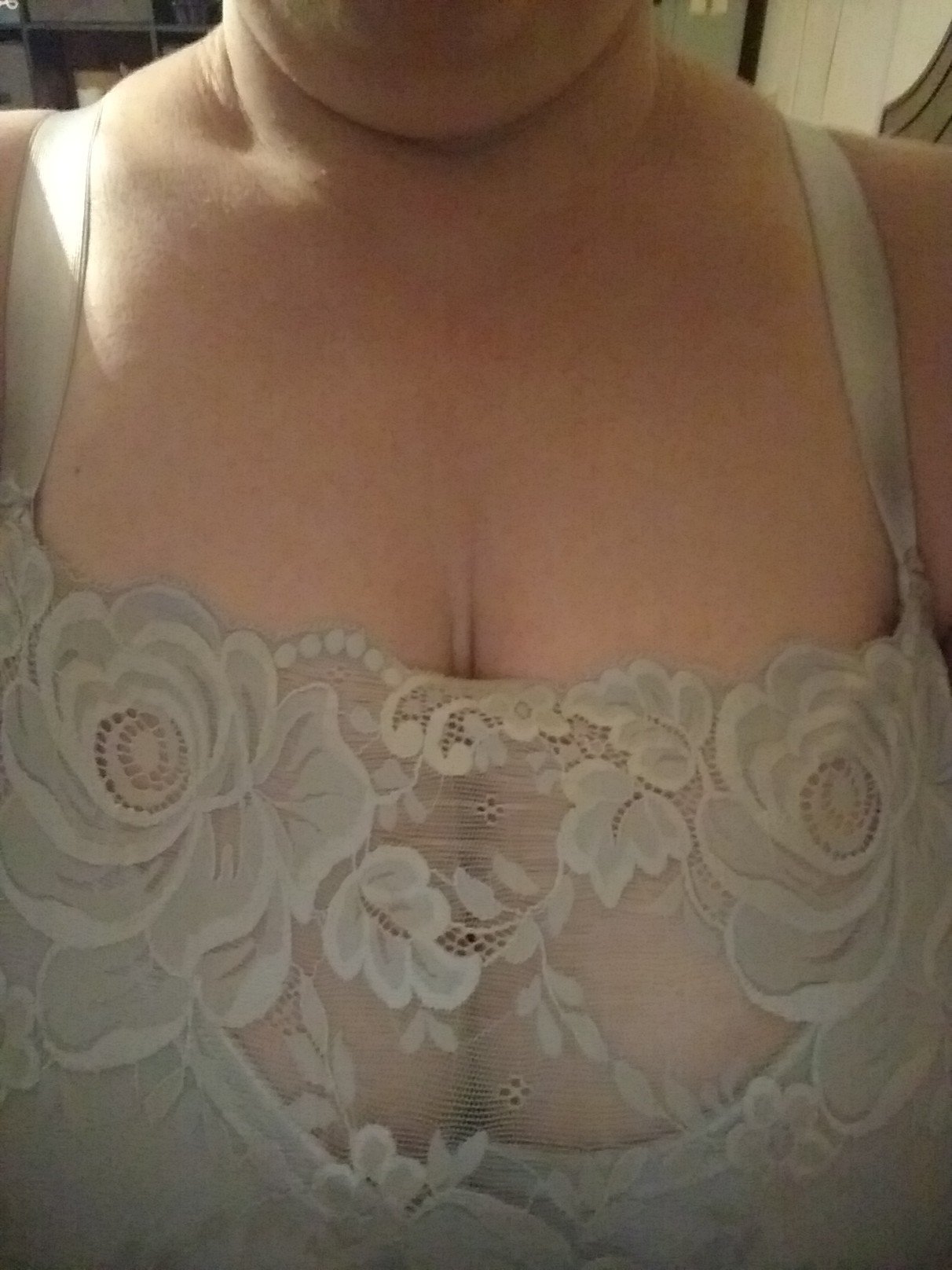 Photo by Touche0677 with the username @Touche0677,  July 12, 2020 at 1:15 AM. The post is about the topic Randoms and the text says 'Been a hot minute since I posted anything, so here is some lacy cleavage'