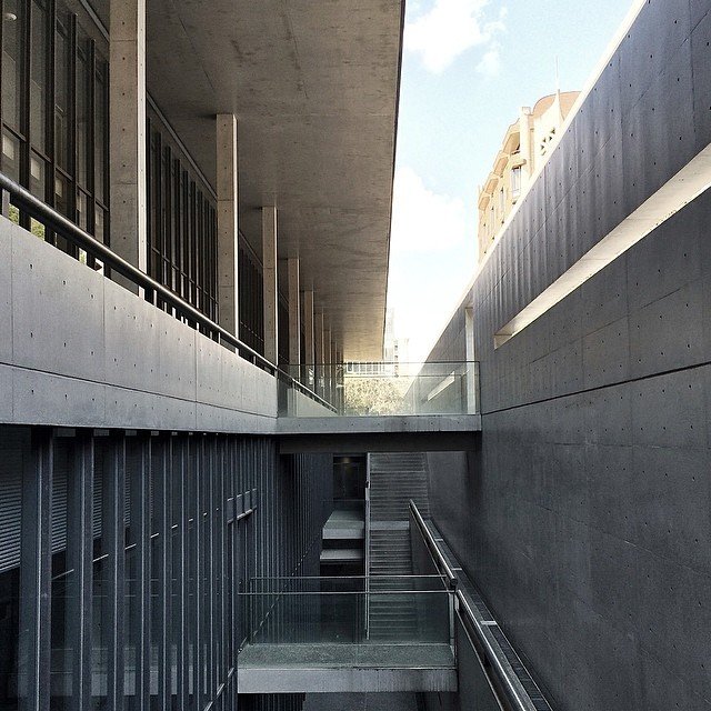 Photo by imaginett with the username @imaginett, who is a verified user,  May 13, 2014 at 9:33 PM and the text says 'archdaily:

Fukutake Hall by #TadaoAndo  #architecture #archdaily #tokyo #instagood #iphonesia #japan #pritzkerprize  (at Fukutake Hall)'