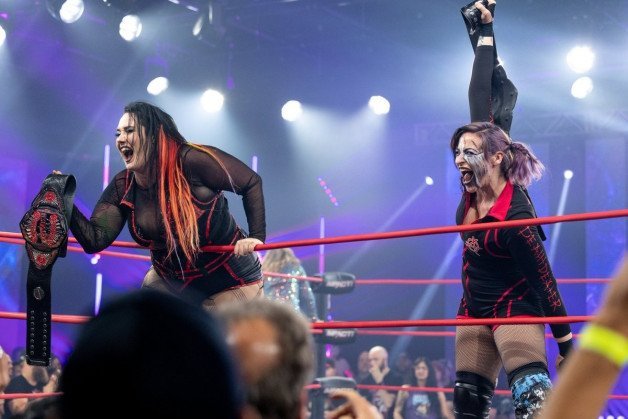Photo by Ruinedcarpet with the username @Ruinedcarpet, posted on November 17, 2023. The post is about the topic Women of wrestling and the text says 'Havok and Rosemary.

#Havok #Rosemary #Goth #ProWrestlers #Decay #JesickaHavok #CourtneyRush #Gothic #WomensWrestling #GothGirls #ProWrestling #WrestlingGear #GothicGirls'