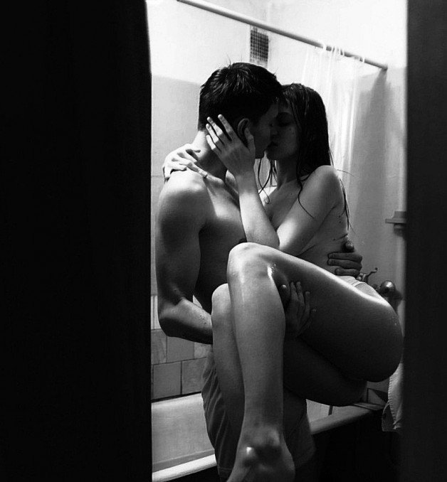 Photo by Ruinedcarpet with the username @Ruinedcarpet,  January 6, 2024 at 11:40 AM. The post is about the topic Black and White Erotica and the text says '#BlackAndWhite #Erotic #Photography #Couple #Bathroom #Erotism'