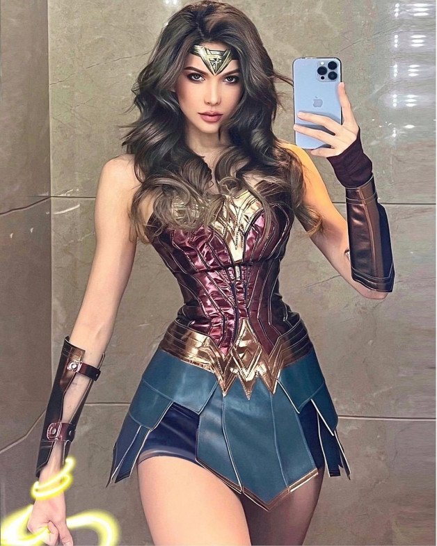 Photo by Ruinedcarpet with the username @Ruinedcarpet,  July 21, 2022 at 10:17 AM. The post is about the topic RC's Mirror Selfies and the text says 'IG: @ xialan___ 

#Xialan___ #Hot #Instagram #Cosplay #Babe #WonderWoman #Slim #Gorgeous #Beauty #MirrorSelfie #Bodysuit #Corset #Brunette #Hottie #Cosplayer #Costume #Selfie #GfMaterial #Instagramer'