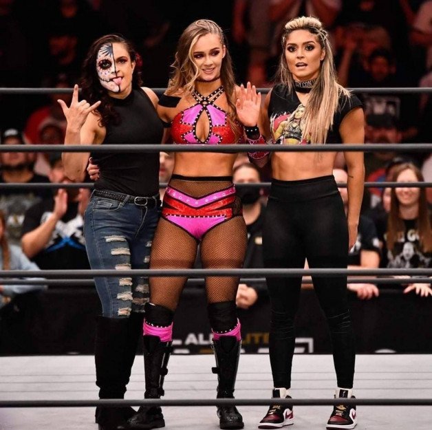 Photo by Ruinedcarpet with the username @Ruinedcarpet,  May 31, 2022 at 2:15 PM. The post is about the topic Women of wrestling and the text says 'Thunder Rosa, Anna Jay & Tay Conti.

#ThunderRosa #AnnaJay #TayConti #Hot #Cute #ProWrestlers #Latinas #Hotties #Makeup #Brunette #Blondes #Cuties #GfMaterial #Jeans #Boots #Leggings #Fishnets #Stockings #FacePaint #Spandex #Sportswear #WrestlingGear..'