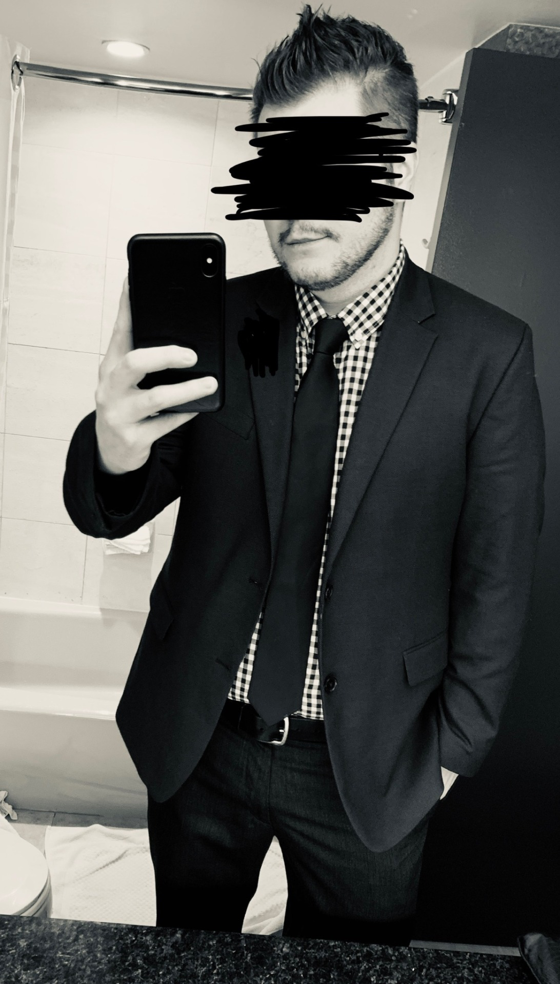 Photo by BadDaddyT with the username @BadDaddyT, who is a verified user,  October 1, 2019 at 2:09 AM. The post is about the topic Suits and the text says 'in a suit, might delete later'