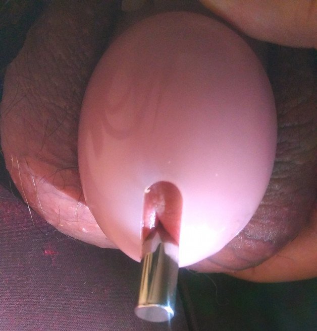 Photo by BBC420Sissy with the username @Bbc420sissy, who is a verified user, posted on March 15, 2021. The post is about the topic Sissy Chastity and the text says 'In my sissy cage with a bit of sounding'