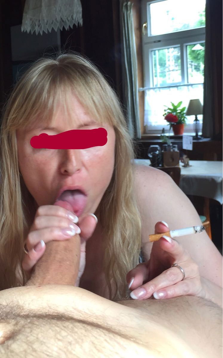 Photo by cuckpaartirol with the username @fs36aon,  June 26, 2019 at 6:51 AM. The post is about the topic Smoking women and the text says 'some cumtributors out there for my slutwife ?? looking for a huge cumload over her slutty face 🤪🚬'