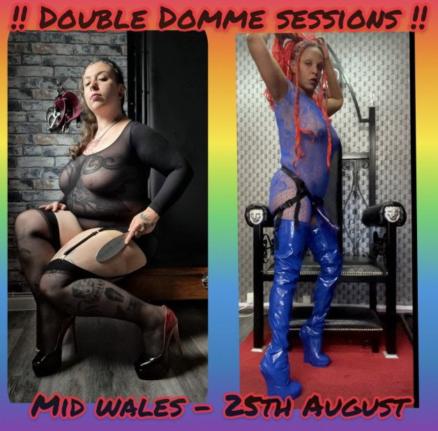 Photo by MistressMD with the username @MistressMD, who is a star user,  August 16, 2023 at 9:49 AM and the text says 'Off on the road again next week and whilst in #Wales I'll be linking up the the lushness that is Kikka Jennie!!! 

So if your brave enough to cum kneel and beg before us both, don't miss out on the 25th August, get your bookings in NOW!!!..'