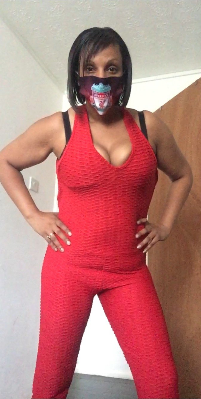 Photo by MistressMD with the username @MistressMD, who is a star user,  August 11, 2020 at 10:14 AM and the text says 'From Friday, before filming 😍 Was an all RED kinda day & mood!! 

#FemDomme #FinDomme #Wrestler #FetishModel #ContentCreator #Worship #TittyTuesday #Serve and #Sacrifice your souls unto Me!! 
😈👸🏾🤑'