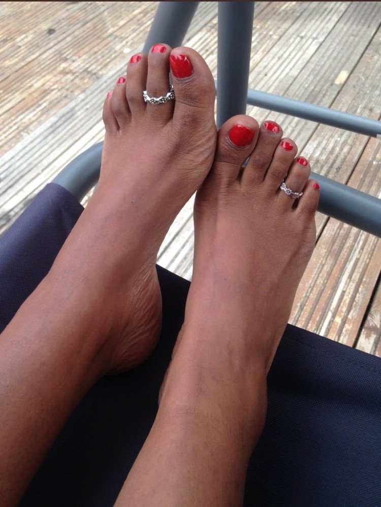 Photo by MistressMD with the username @MistressMD, who is a star user,  May 3, 2020 at 8:44 AM and the text says 'Small & cute #Feet too!!
But they do some serious damage!! 😈👸🏾🤣

#Femdom #Findom #Trampling #Ballbusting #Red #Paintedtoes #Toerings #FootWorship #Footlovers #Footsluts #Footfetish🤑😋👅

https://allmylinks.com/mistressmd1..'